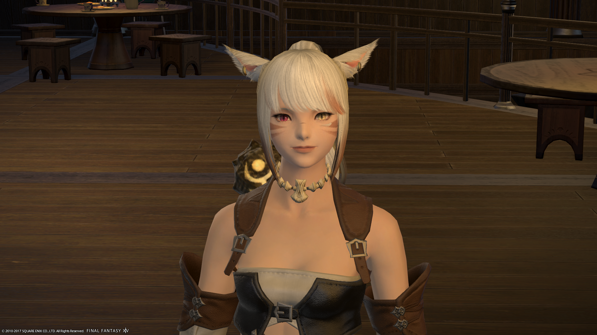 Skyde Panthera as young adventurer in The Carline Canopy, Final Fantasy XIV A Realm Reborn screenshot with white hair